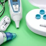 A variety of ear care devices including ear buds, medical instruments, and cleaning tools.
