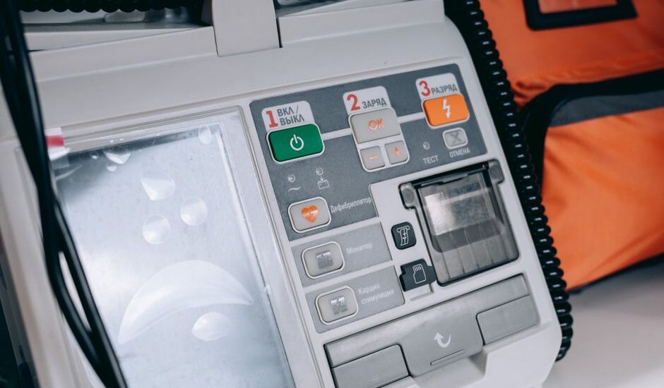Control panel of EMS equipment, showcasing features relevant to emergency responders.